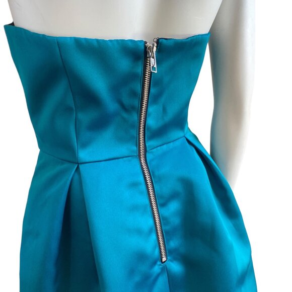 NBD Friction Mini Cocktail Strapless Dress in Teal, size Medium - Picture 10 of 16